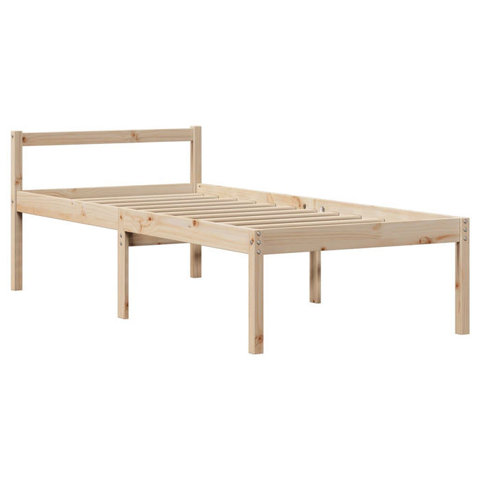 Cadru de pat senior cu tăblie, 75x190 cm, lemn masiv de pin - WALTI WALTI
