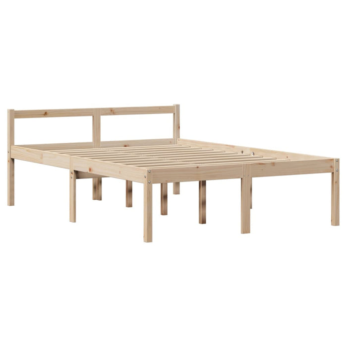 Cadru de pat senior cu tăblie, 140x190 cm, lemn masiv pin - WALTI WALTI
