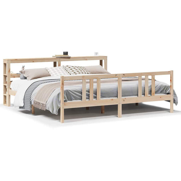 Cadru pat cu tăblie 200x200 cm, lemn masiv de pin - WALTI WALTI