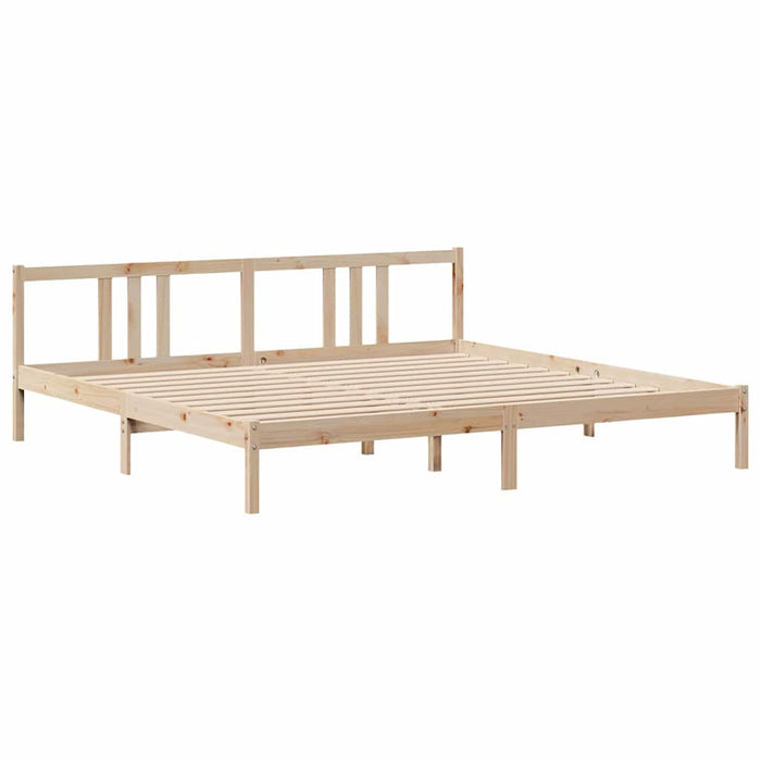 Cadru pat cu tăblie 200x200 cm, lemn masiv de pin - WALTI WALTI