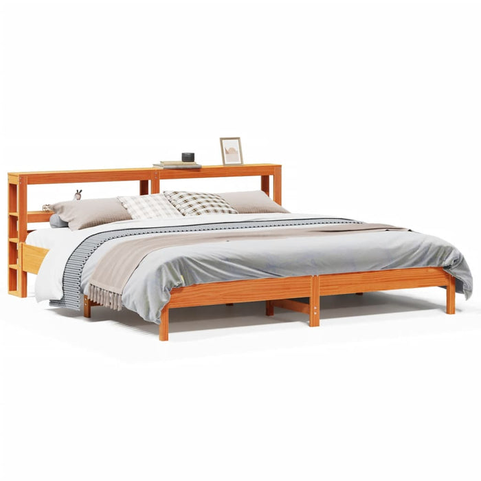 Cadru de pat fără saltea, maro ceruit 180x200 cm lemn masiv pin - WALTI WALTI