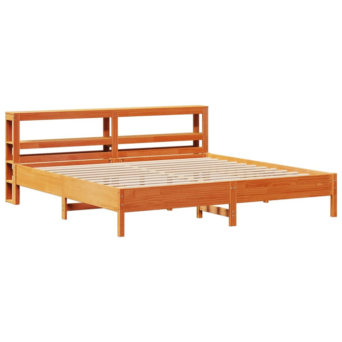 Cadru de pat fără saltea, maro ceruit 180x200 cm lemn masiv pin - WALTI WALTI