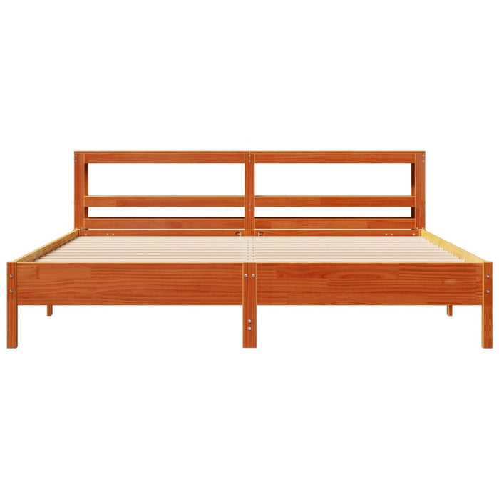 Cadru de pat fără saltea, maro ceruit 180x200 cm lemn masiv pin - WALTI WALTI
