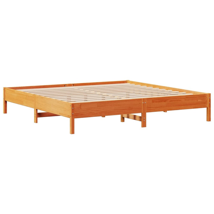 Cadru de pat fără saltea, maro ceruit 180x200 cm lemn masiv pin - WALTI WALTI