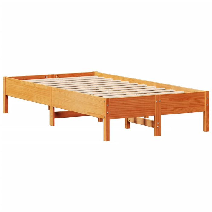 Cadru pat fără saltea, maro ceruit, 100x200 cm, lemn masiv pin - WALTI WALTI