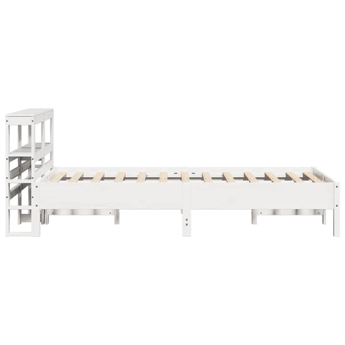 Cadru pat fără saltea, alb, 90x190 cm, lemn masiv de pin - WALTI WALTI