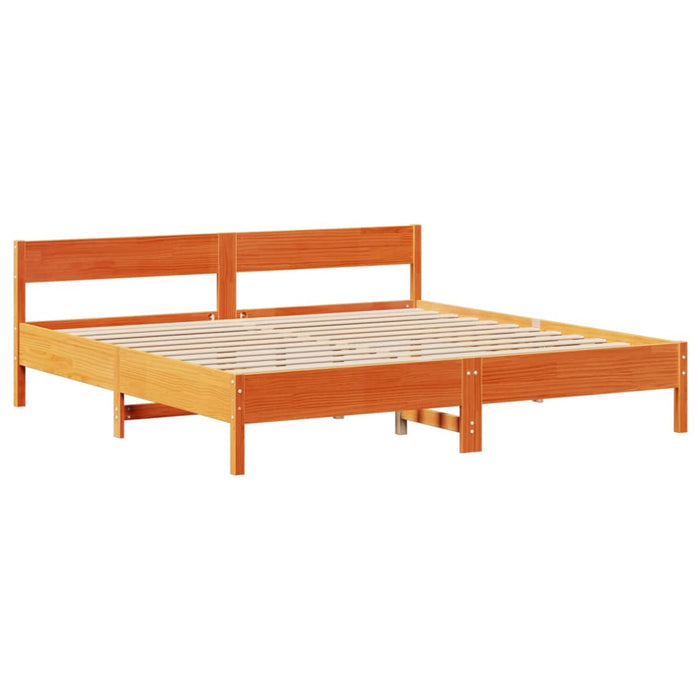 Cadru de pat fără saltea, maro ceruit 180x200 cm lemn masiv pin - WALTI WALTI