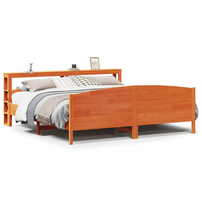 Cadru de pat fără saltea, maro ceruit 180x200 cm lemn masiv pin - WALTI WALTI