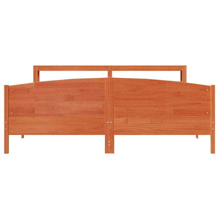 Cadru de pat fără saltea, maro ceruit 180x200 cm lemn masiv pin - WALTI WALTI