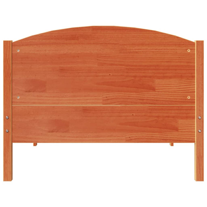 Cadru pat fără saltea, maro ceruit, 75x190 cm, lemn masiv pin - WALTI WALTI