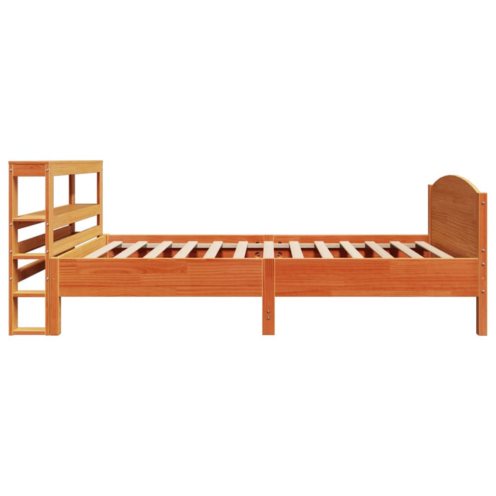 Cadru pat fără saltea, maro ceruit, 75x190 cm, lemn masiv pin - WALTI WALTI