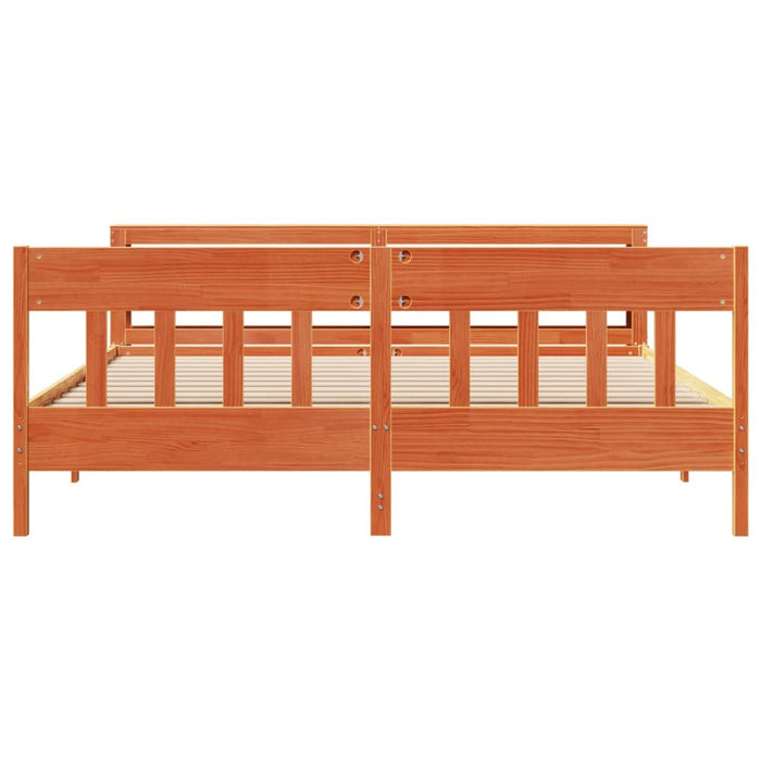 Cadru de pat fără saltea, maro ceruit 180x200 cm lemn masiv pin - WALTI WALTI