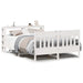 Cadru de pat fără saltea, alb, 150x200 cm, lemn masiv pin - WALTI WALTI