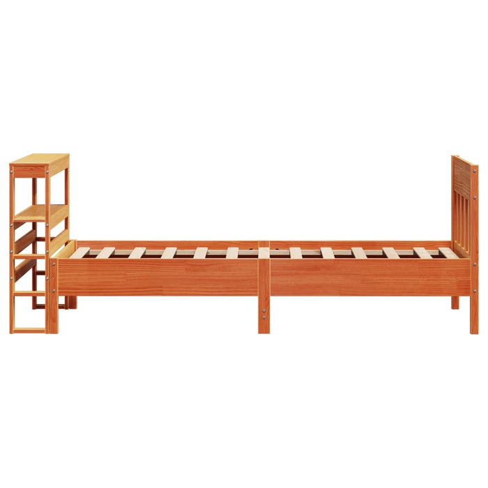 Cadru pat fără saltea, maro ceruit, 100x200 cm, lemn masiv pin - WALTI WALTI