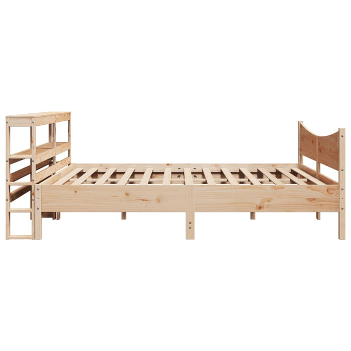 Cadru pat cu tăblie 200x200 cm, lemn masiv de pin WALTI