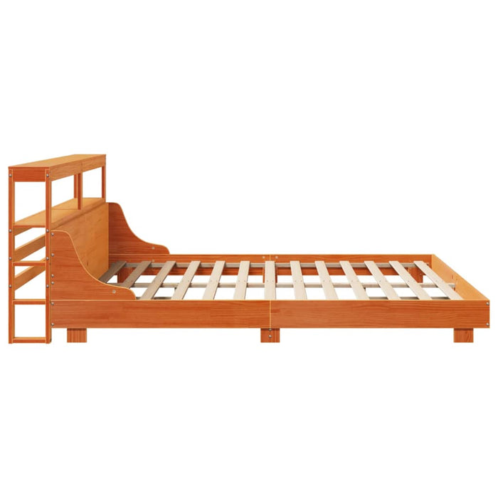 Cadru de pat fără saltea, maro ceruit 180x200 cm lemn masiv pin WALTI