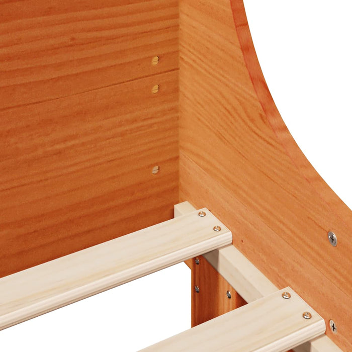 Cadru de pat fără saltea, maro ceruit 200x200 cm lemn masiv pin - WALTI WALTI