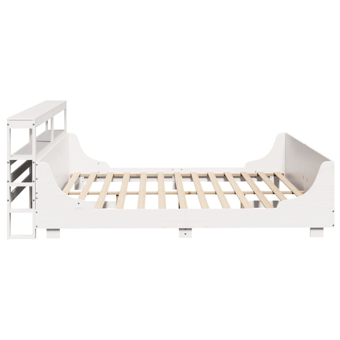 Cadru de pat fără saltea, alb, 180x200 cm, lemn masiv pin - WALTI WALTI