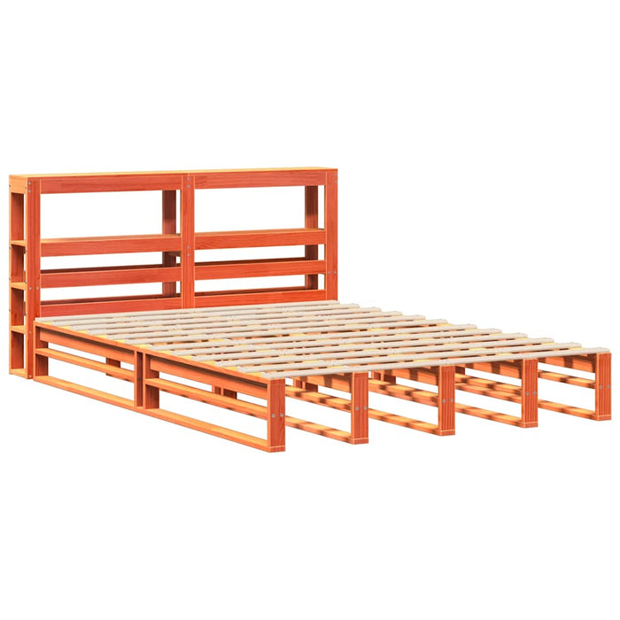 Cadru de pat fără saltea, maro ceruit 140x200 cm lemn masiv pin - WALTI WALTI