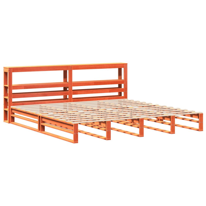 Cadru de pat fără saltea, maro ceruit 180x200 cm lemn masiv pin - WALTI WALTI