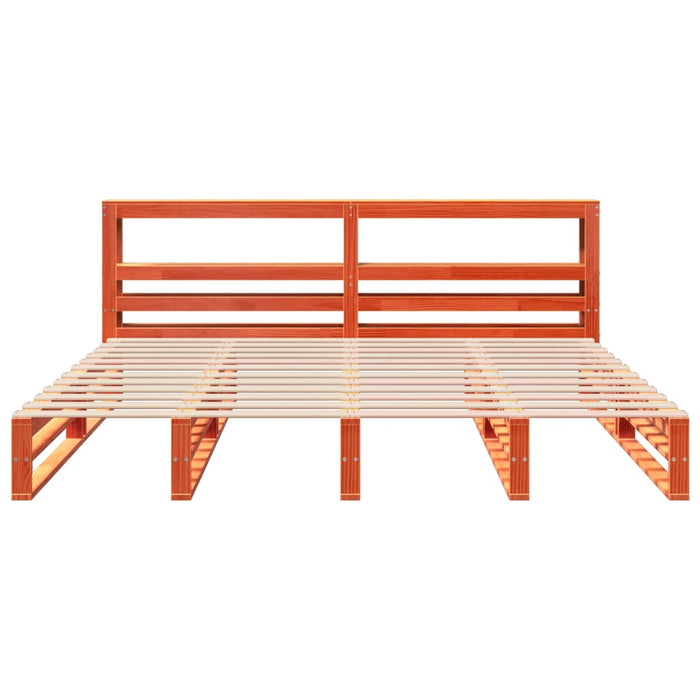 Cadru de pat fără saltea, maro ceruit 180x200 cm lemn masiv pin - WALTI WALTI