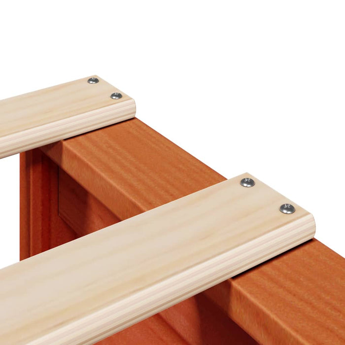 Cadru de pat fără saltea, maro ceruit 200x200 cm lemn masiv pin - WALTI WALTI