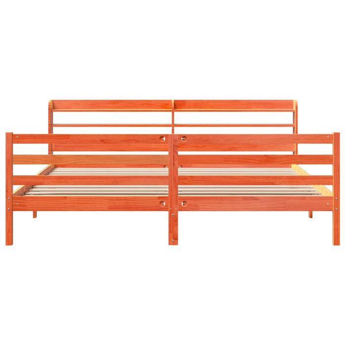 Cadru de pat fără saltea, maro ceruit 180x200 cm lemn masiv pin - WALTI WALTI