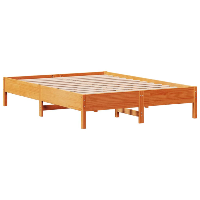 Cadru pat fără saltea, maro ceruit, 160x200 cm, lemn masiv pin - WALTI WALTI