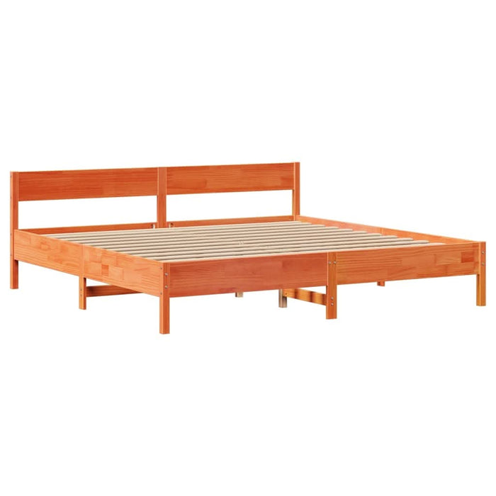 Cadru de pat fără saltea, maro ceruit 180x200 cm lemn masiv pin - WALTI WALTI