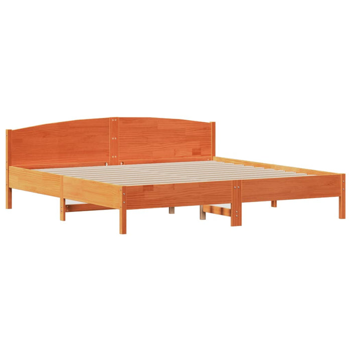 Cadru de pat fără saltea, maro ceruit 180x200 cm lemn masiv pin - WALTI WALTI