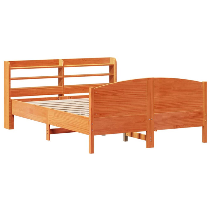 Cadru de pat fără saltea, maro ceruit 140x200 cm lemn masiv pin - WALTI WALTI