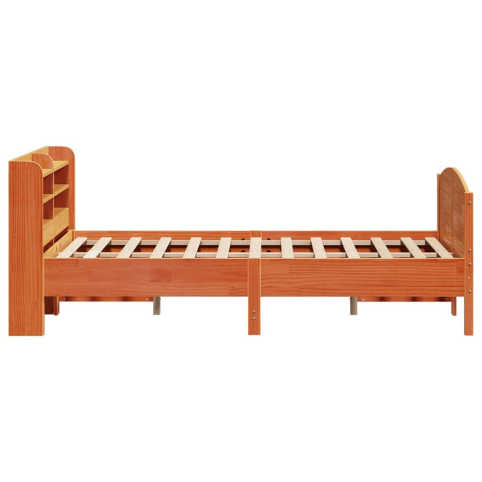 Cadru pat fără saltea, maro ceruit, 120x200 cm, lemn masiv pin - WALTI WALTI