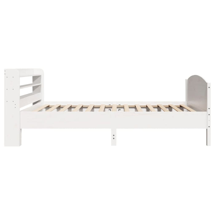 Cadru pat fără saltea, alb, 100x200 cm, lemn masiv pin - WALTI WALTI