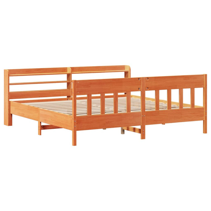 Cadru de pat fără saltea, maro ceruit 180x200 cm lemn masiv pin - WALTI WALTI