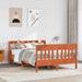 Cadru pat fără saltea, maro ceruit, 160x200 cm, lemn masiv pin - WALTI WALTI