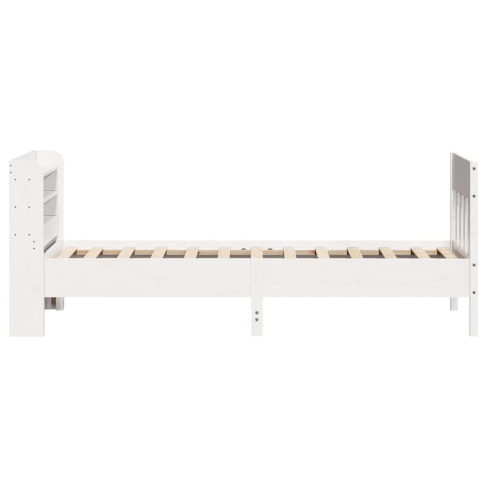 Cadru pat fără saltea, alb, 100x200 cm, lemn masiv pin - WALTI WALTI