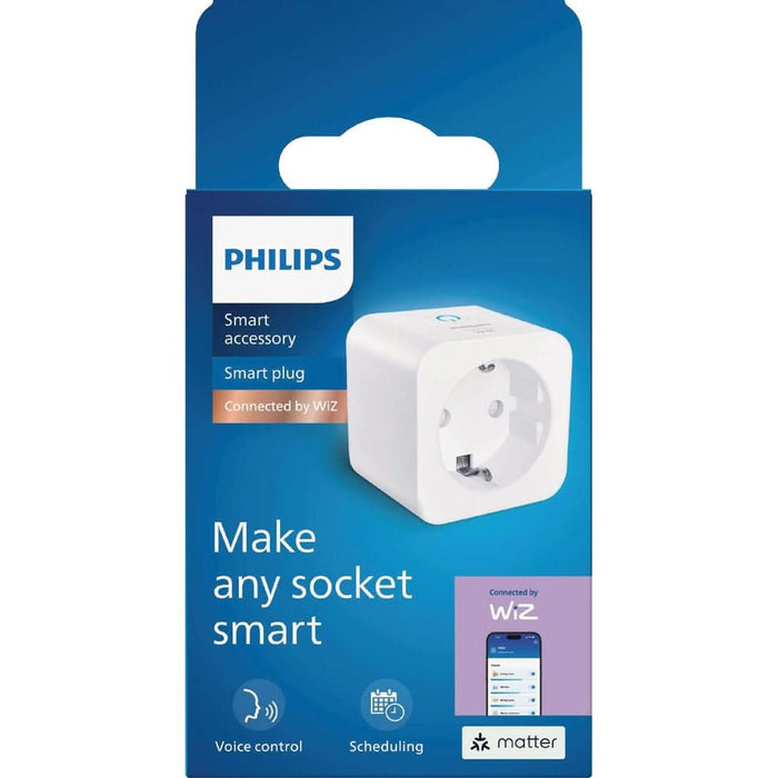 Priza inteligenta PHILIPS 8721103136213, Wi-Fi, WiZ, IP20, alb WALTI