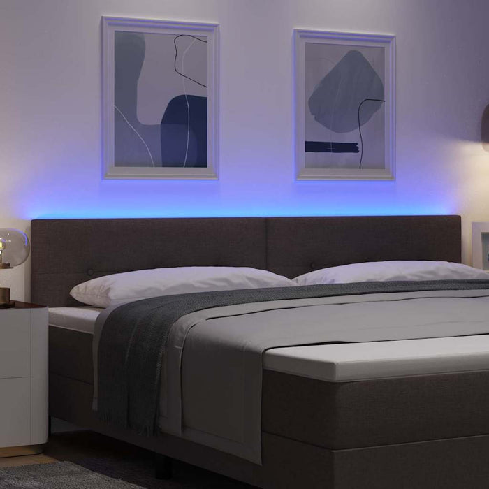 Tăblie LED cu benzi LED Manual Maro închis 200 cm țesătură - WALTI WALTI