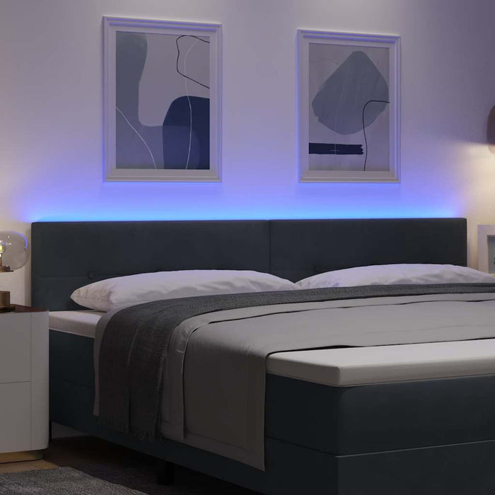 Tăblie LED cu lumini cu bandă LED Manual Gri 200 cm Poliester - WALTI WALTI