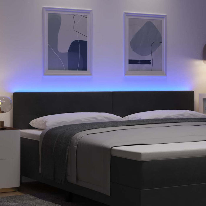 Tăblie LED cu lumini cu bandă LED Manual Negru 200 cm Poliester - WALTI WALTI