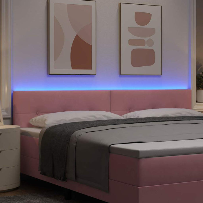 Tăblie LED cu lumini cu bandă LED Manual Roz 200 cm Poliester - WALTI WALTI