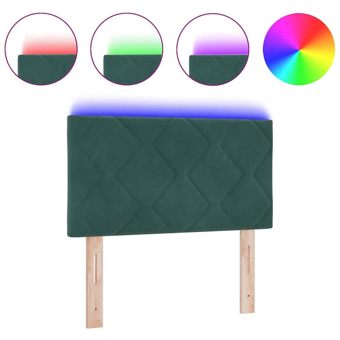 Tăblie LED cu lumini cu bandă LED Verde închis 80 cm Catifea - WALTI WALTI