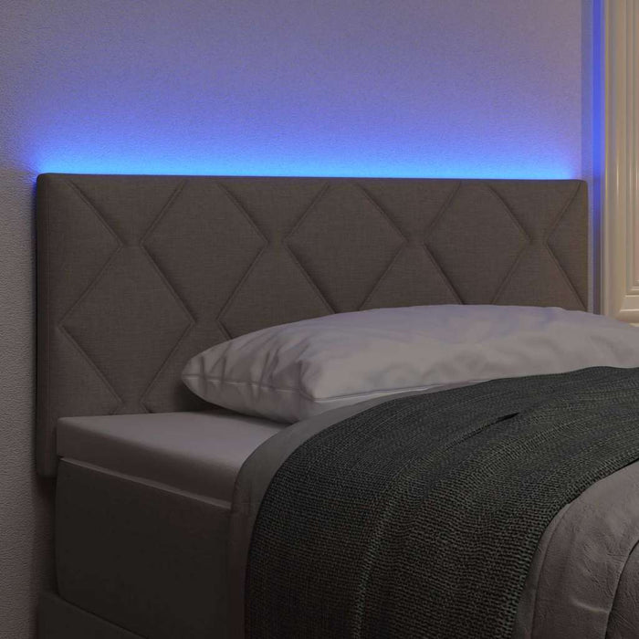 Tăblie cap cu lumini cu bandă LED Gri deschis 90 cm țesătură - WALTI WALTI