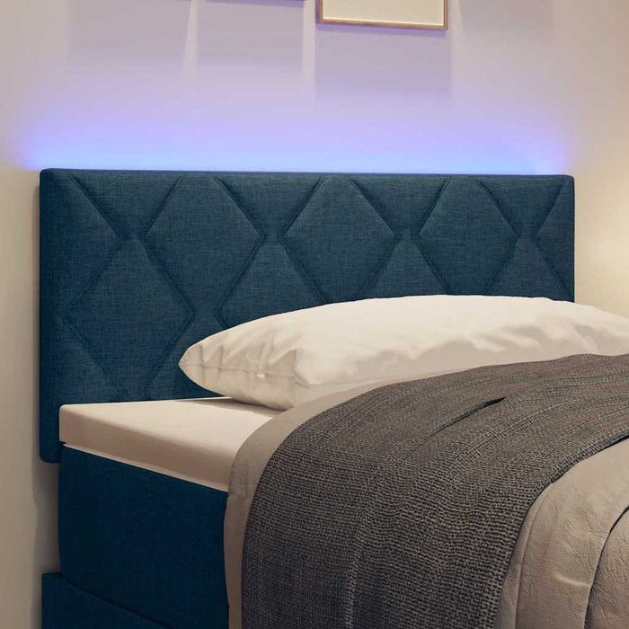 Tăblie cap cu lumini cu bandă LED albastru 90 cm țesătură - WALTI WALTI