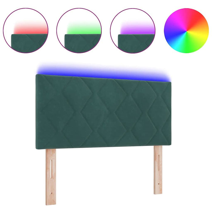 Tăblie LED cu lumini cu bandă LED Verde închis 90 cm Catifea - WALTI WALTI