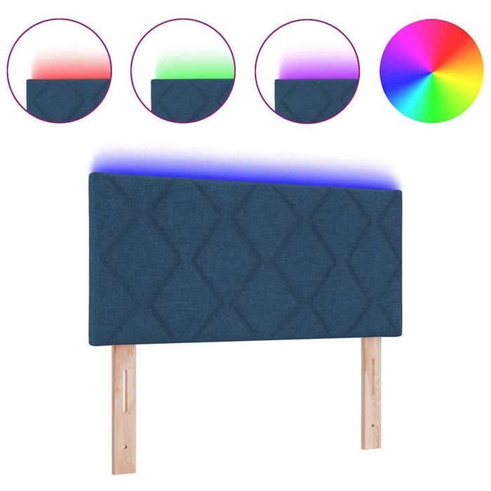Tăblie cap cu lumini cu bandă LED albastru 100 cm țesătură - WALTI WALTI
