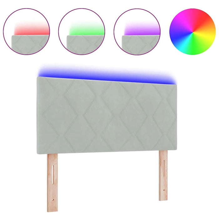 Tăblie LED cu lumini cu bandă LED Gri deschis 100 cm Catifea - WALTI WALTI