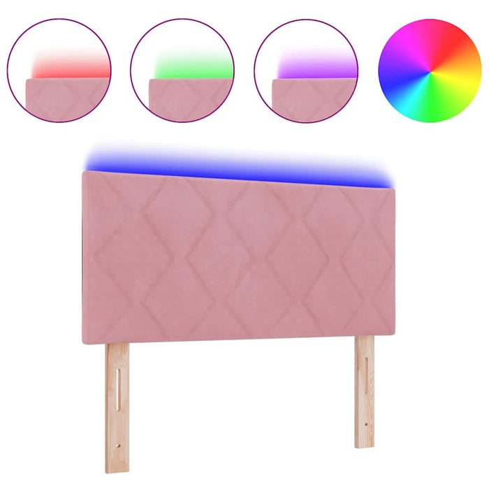 Tăblie LED cu lumini cu bandă LED Geometric Roz 100 cm Catifea - WALTI WALTI