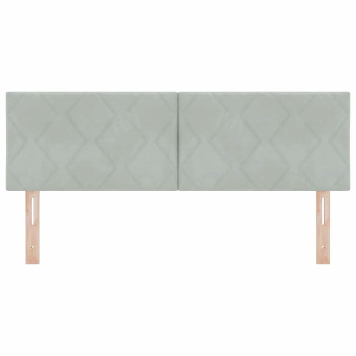Tăblie LED cu lumini cu bandă LED Gri deschis 144 cm Catifea - WALTI WALTI