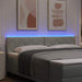 Tăblie LED Gri deschis 180 cm Piele artificială - WALTI WALTI